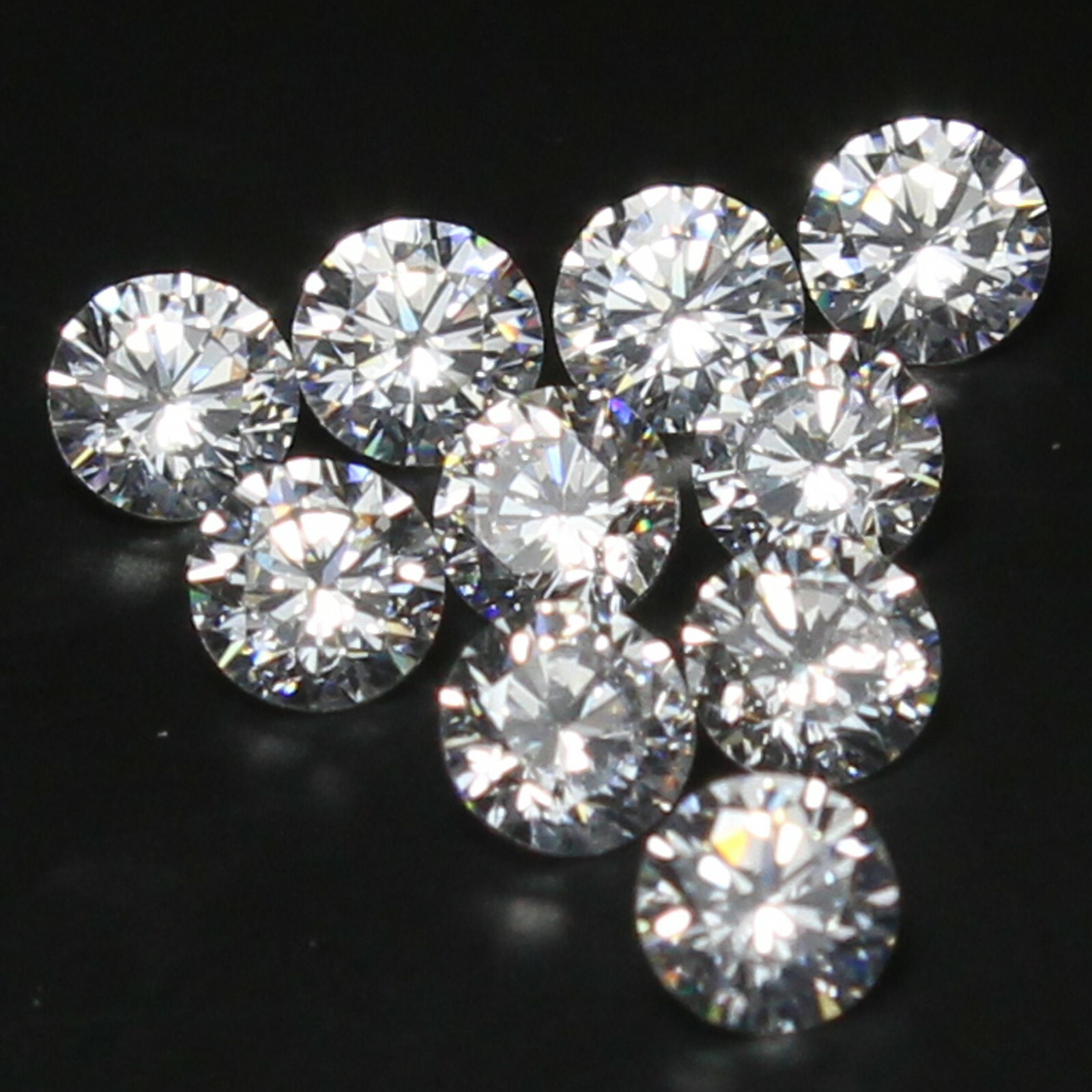 3.00 mm Round Brilliant 10 Pcs Lot DE Color VVS1 White 1.00 Ct Loose Diamond