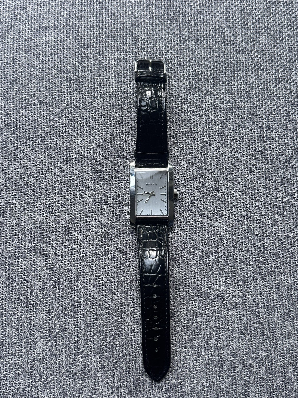 BULOVA CORPORATE WATCH RECTANGULAR DIAL BLACK STRAP WATCH MB5-269 – 96A156