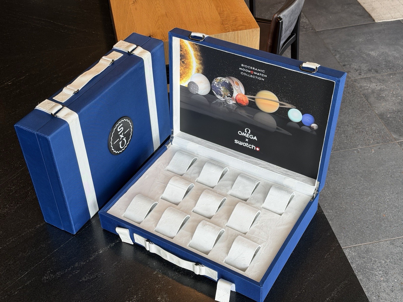 Omega x Swatch Mission to the MoonSwatch Suitcase Display Box