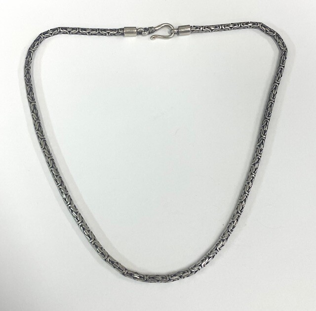 Turkish Link Sterling Silver Antiqued Link Chain