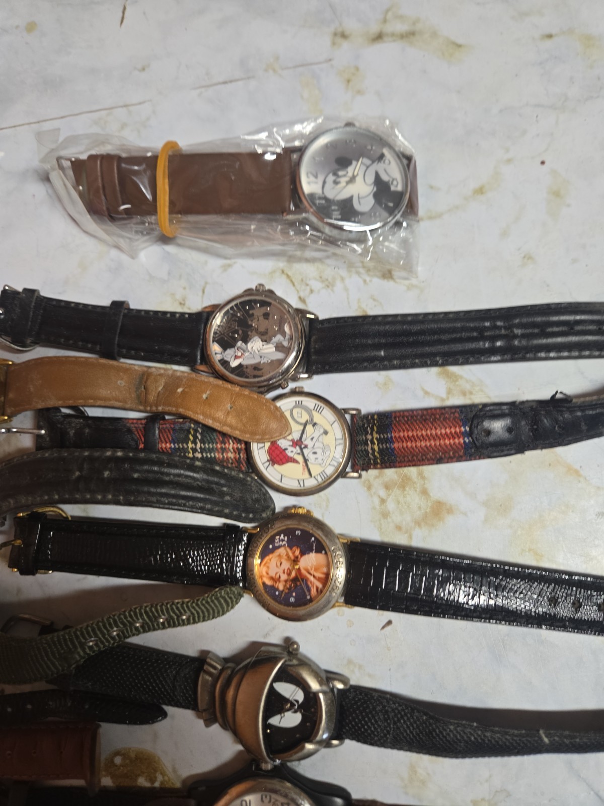 Large Watch Lot Disney Cartoon Looney Tunes Etc 31 Total