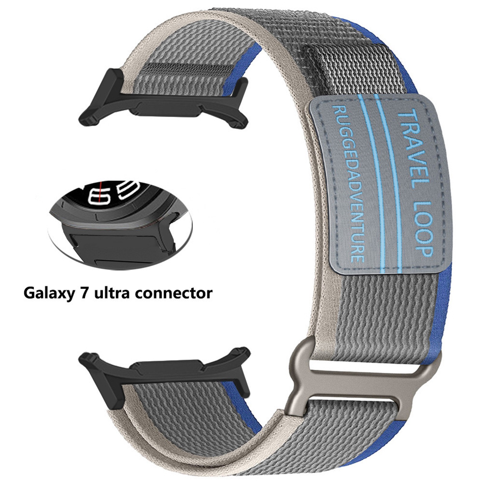 Fr Samsung Galaxy Watch Ultra 2025/Ultra 47mm Band Rugged Nylon Strap Woven Loop