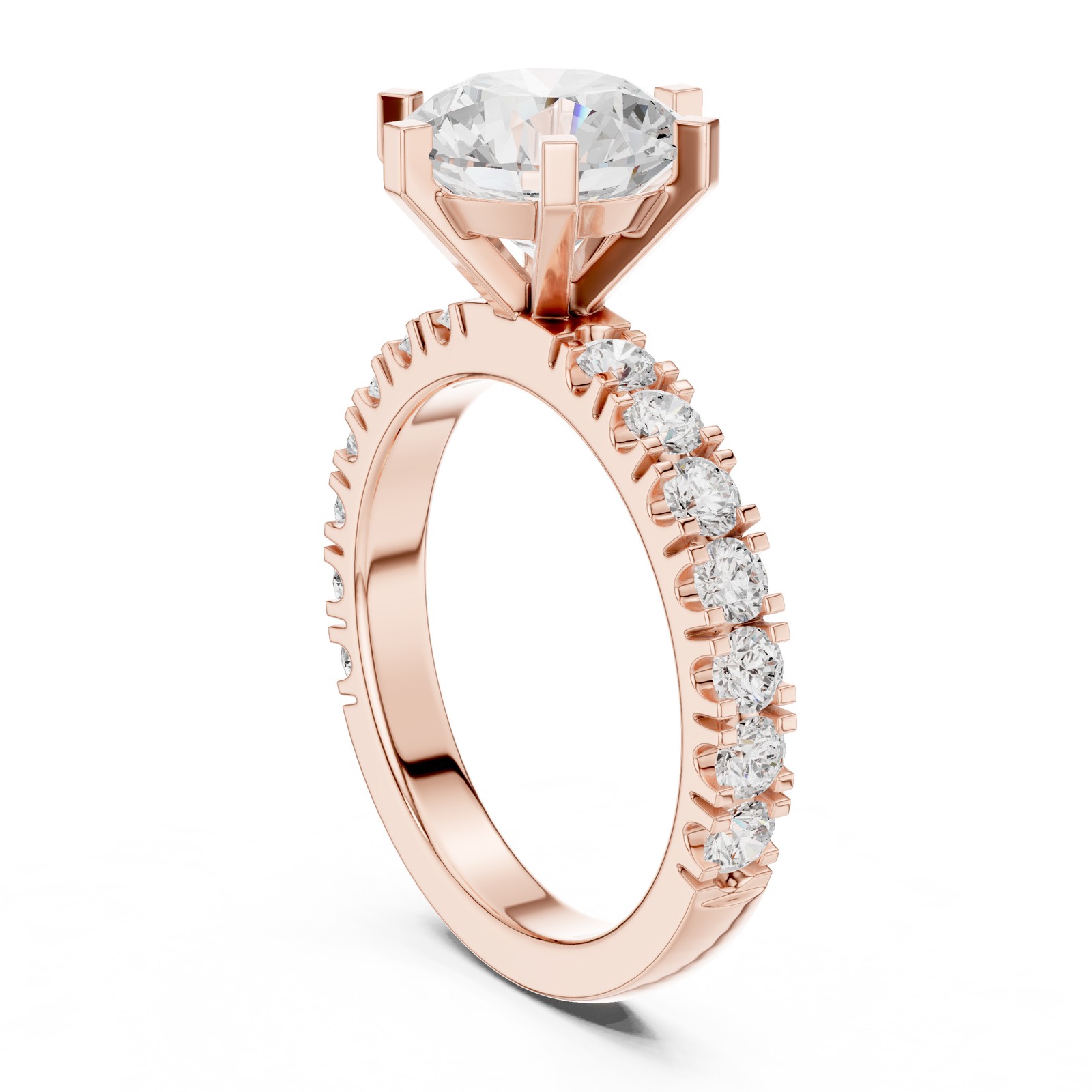 Certified 3 Ct Round Lab Grown Diamond Wedding Engagement Ring 14k Gold Over