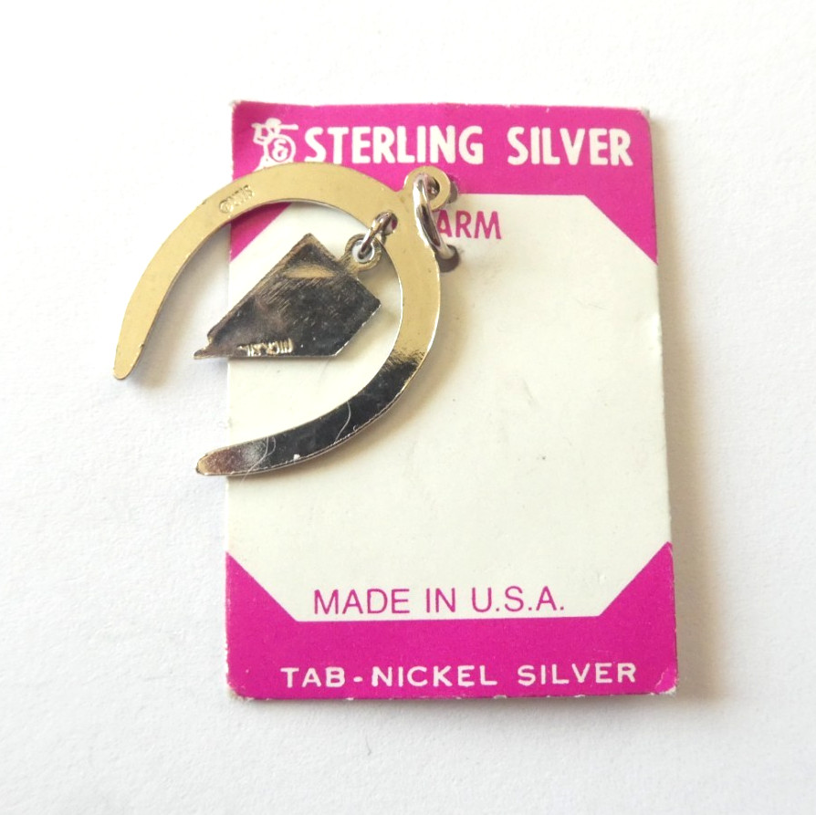 Vintage Sterling SIlver Horseshoe Charm with Carson City Nevada Tag