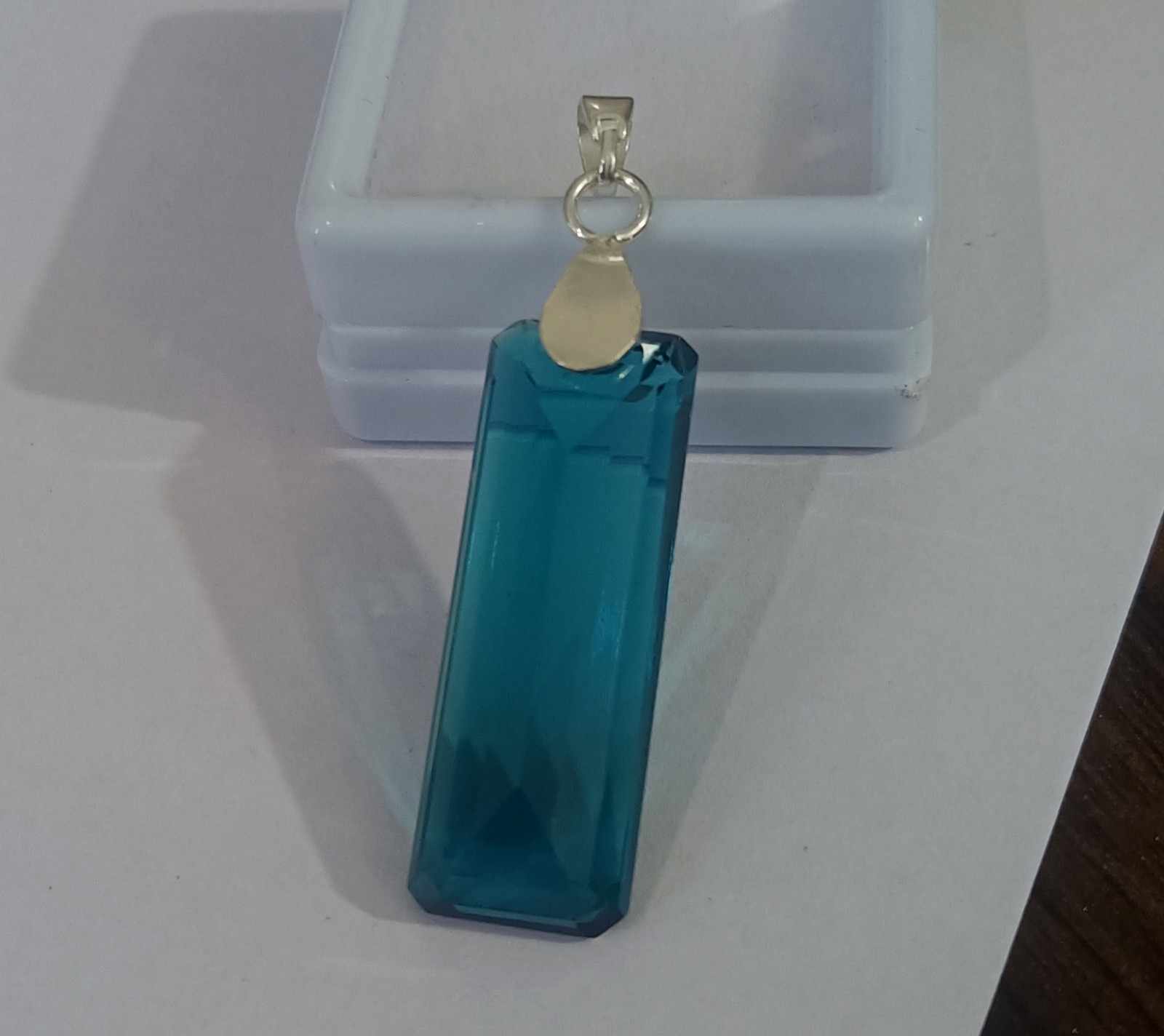 42.30 Ct London Blue Topaz Pendant -Sterling Silver Elegant Gift Gems Jewelry