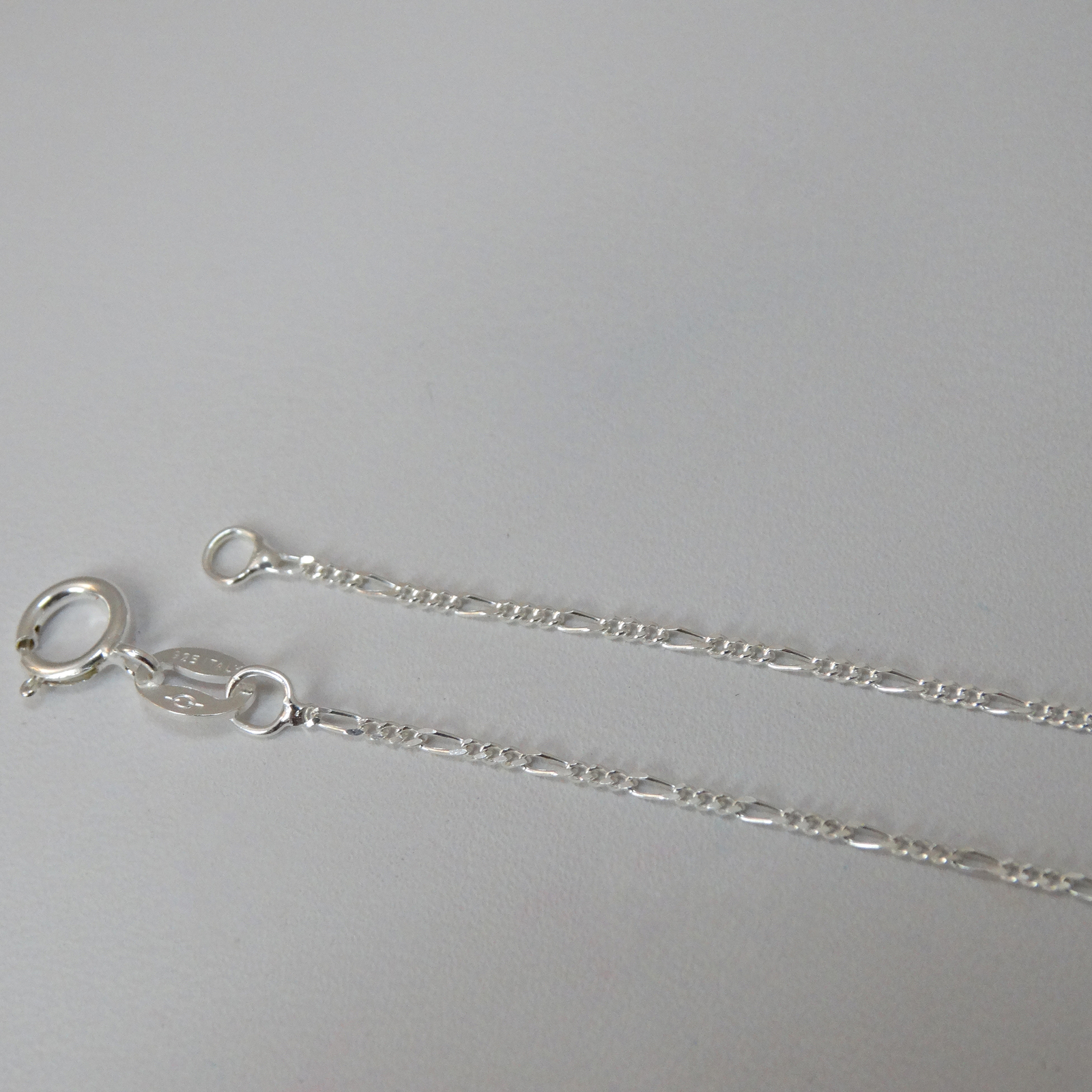 1mm Figaro Chain Necklace – 925 Sterling Silver – 16″ 18″ 20″ 24″ Italy Italian