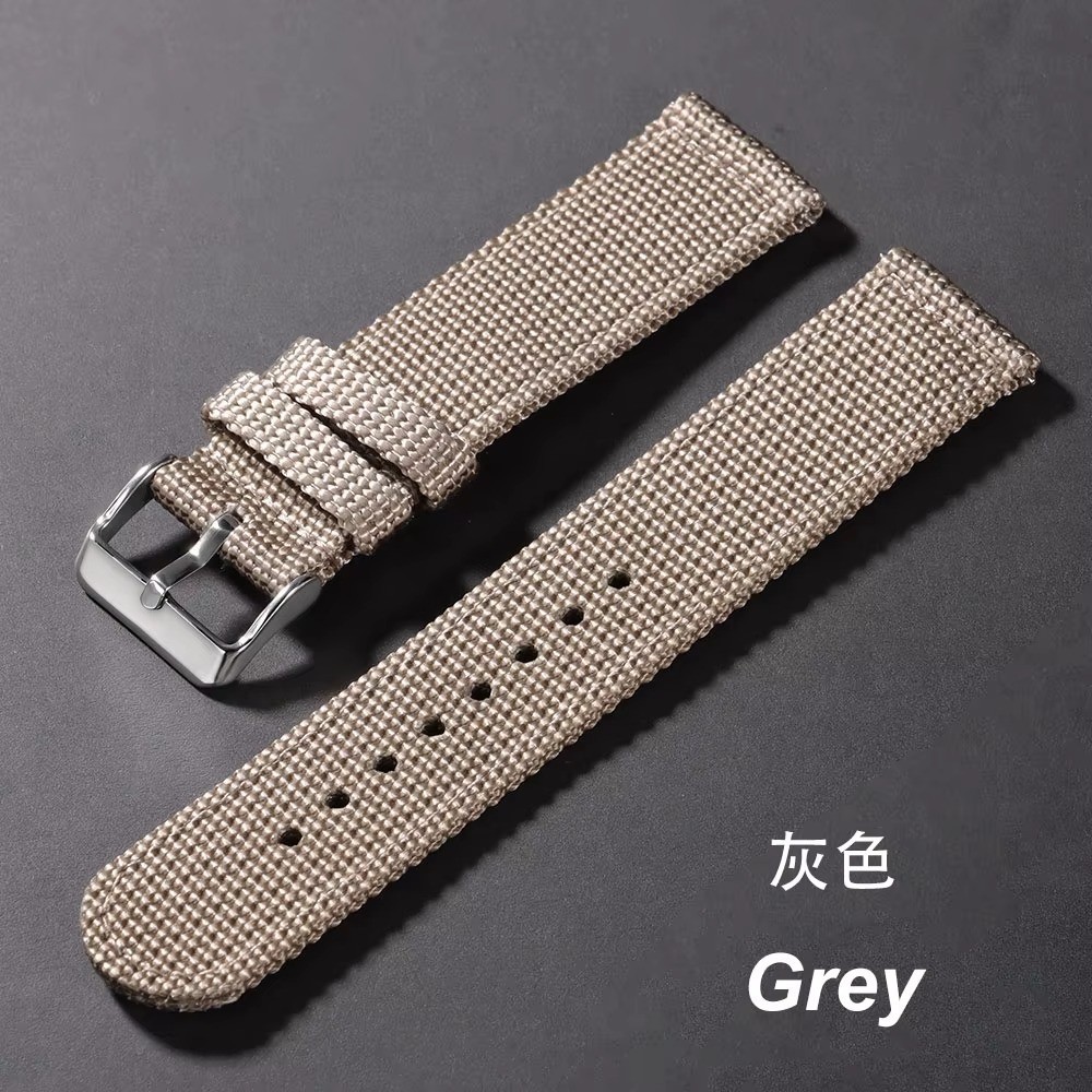 Military Nylon Canvas Watch Strap Band 18mm 20mm 22mm 24mm Durable Replacement