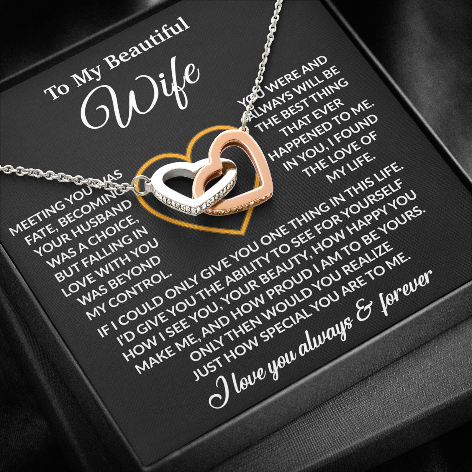 Wife Necklace Christmas Anniversary Birthday Gift Romantic Jewelry