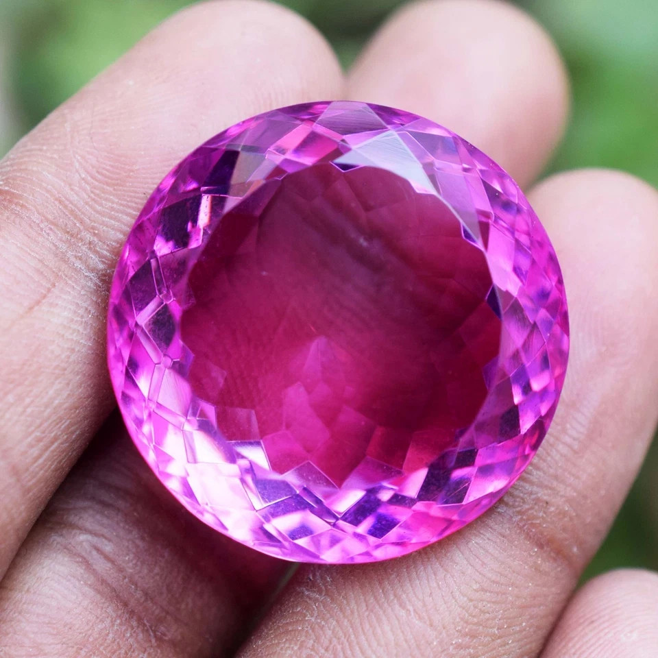 Huge 77.25 Ct Pink Spinel Round Faceted Cut Certified Loose Gemstone