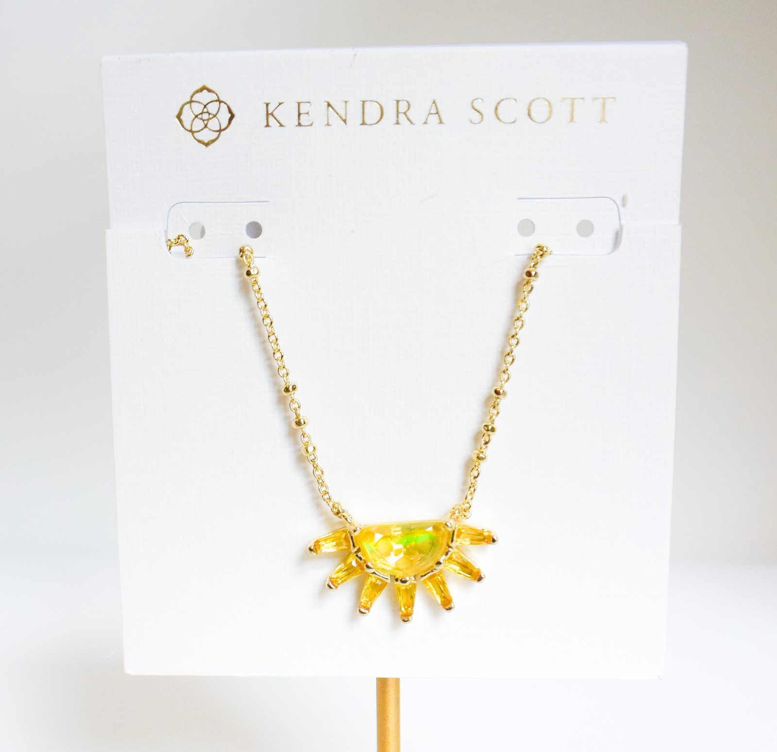 *Kendra Scott* Samantha Sun Gold Short Pendant Necklace – NEW! – (rv: $60)