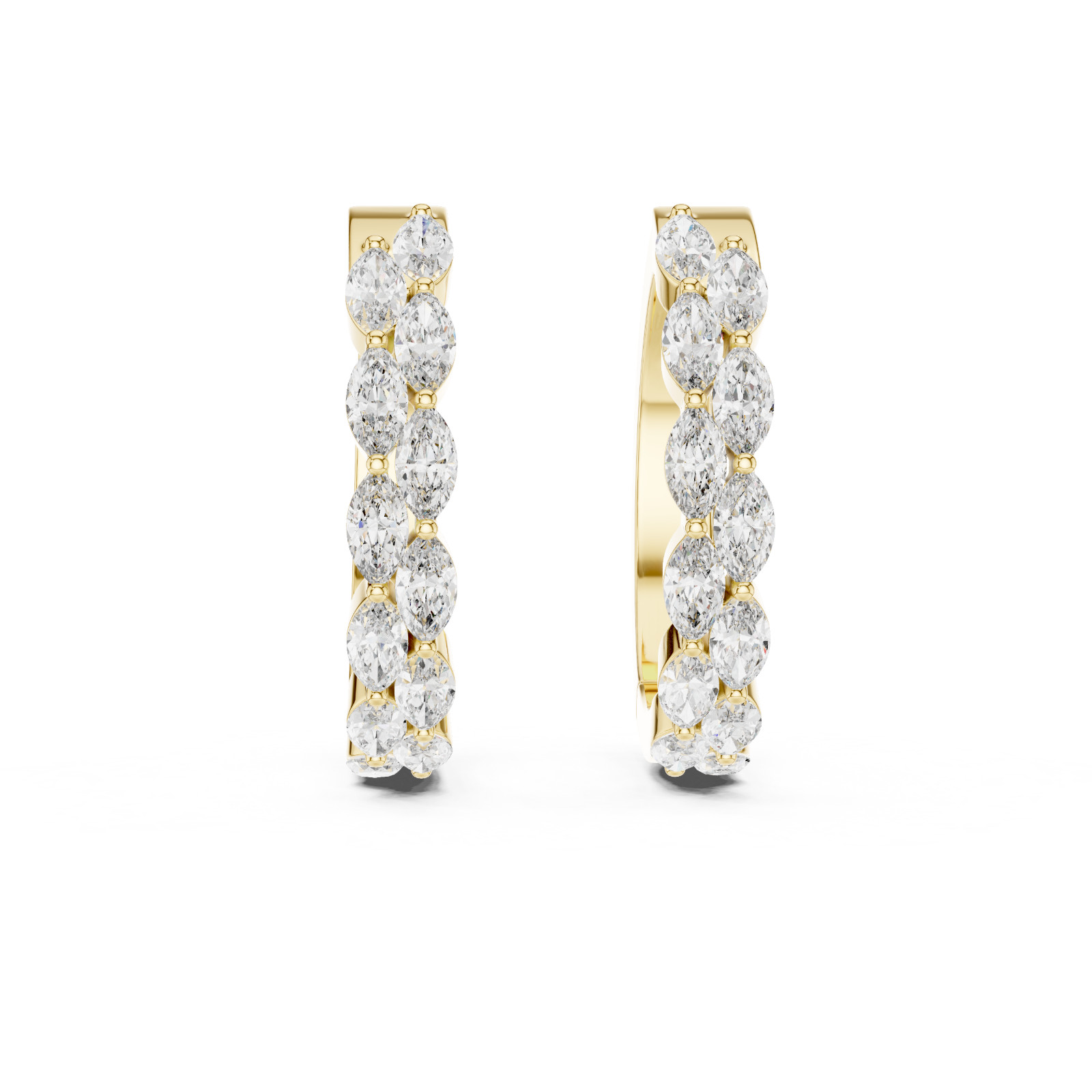 Lab grown diamond earring hoop | Silvadium | Life time tarnish free