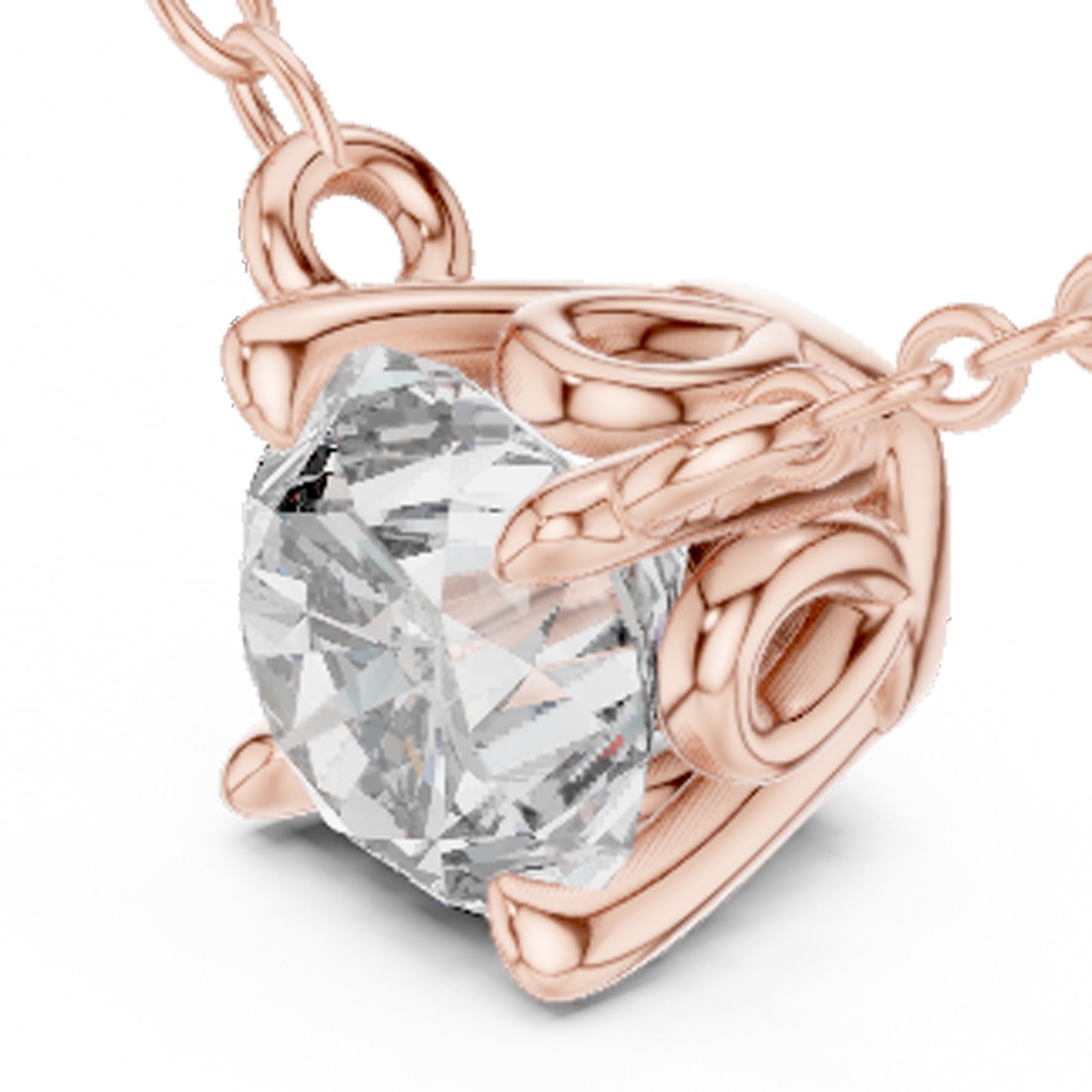 Certified Lab Grown Diamond Women Statement Occasions Pendant 14K Gold Over