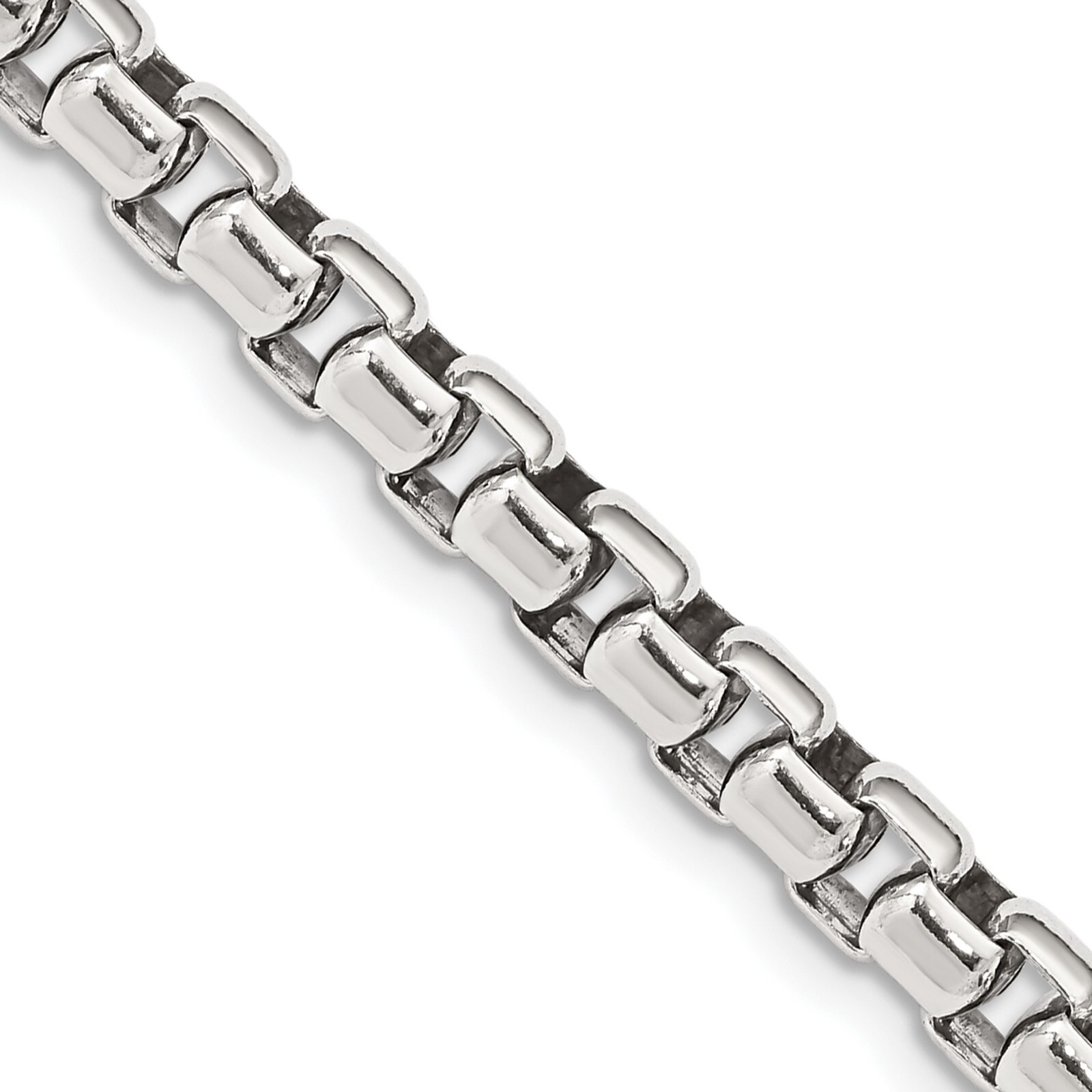 925 Italy Solid Sterling Silver Round Box Chain 2.5 mm 30 inches