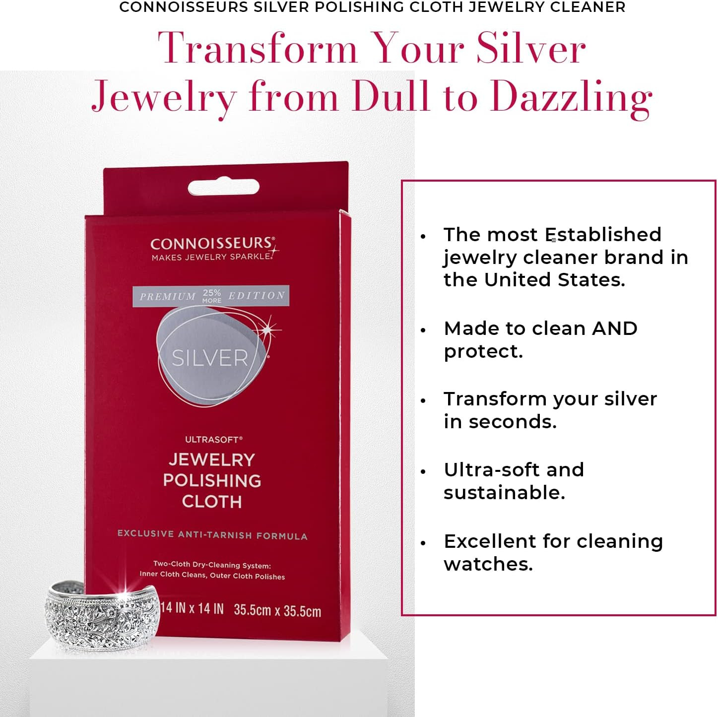 Premium Edition Extra Large Polishing Cloth for Silver Jewelry – Ultrasoft Fabri