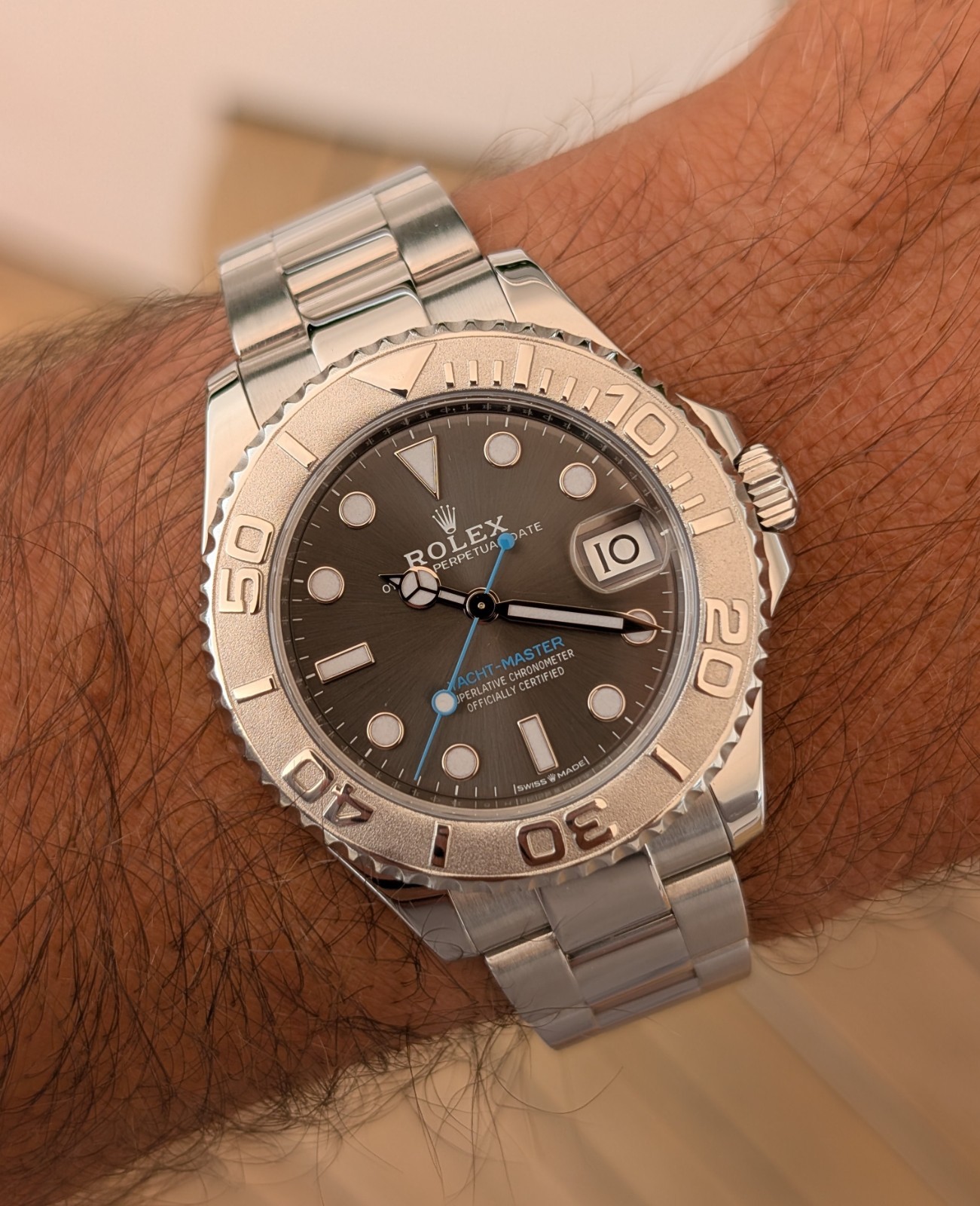 2020 Rolex Yacht-Master 37mm 268622 Rhodium Dial with Platinum Bezel