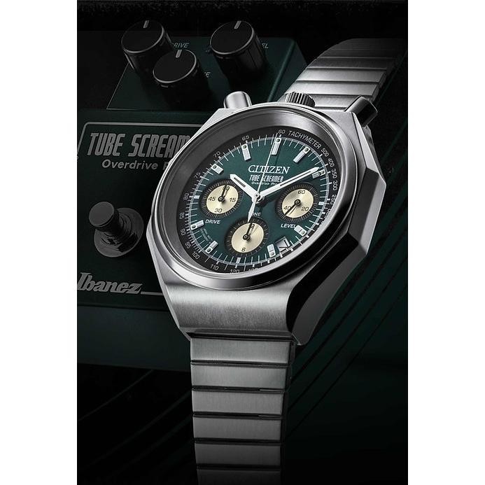 Citizen Tsuno Chrono Ibanez Tube Screamer Green Bullhead Watch TSTCC808 New LTD