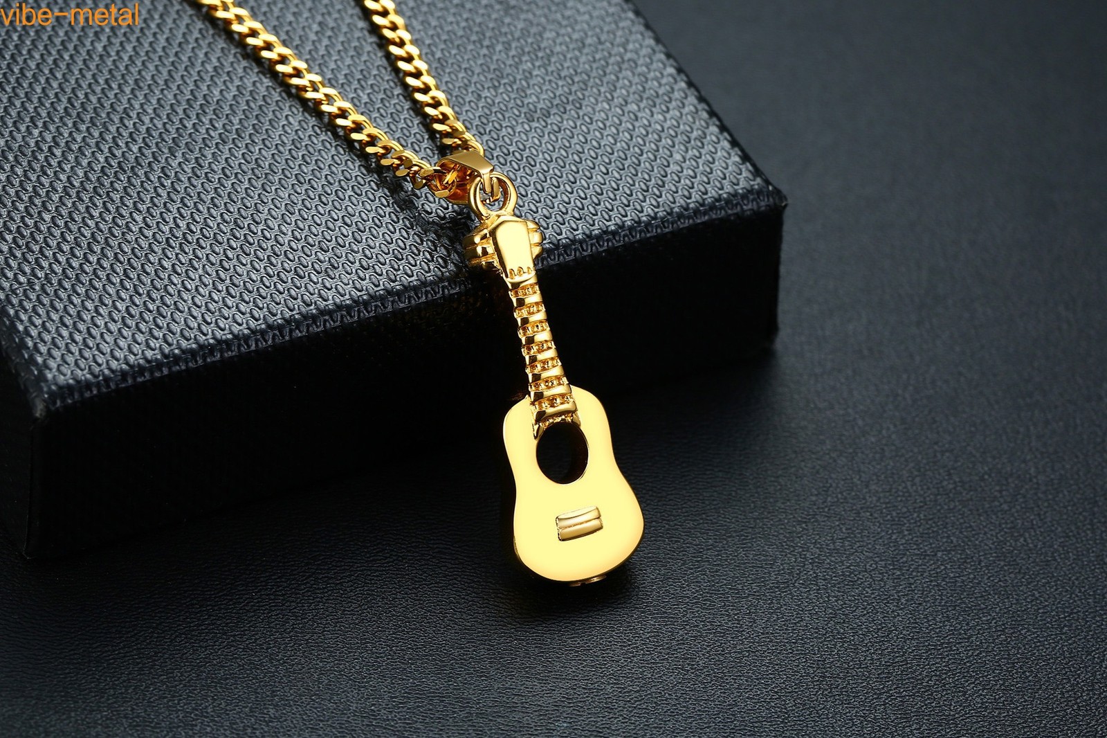 Guitar Cremation Pendants Ashes Holder Box Memorial Urn Necklace Stainless Steel