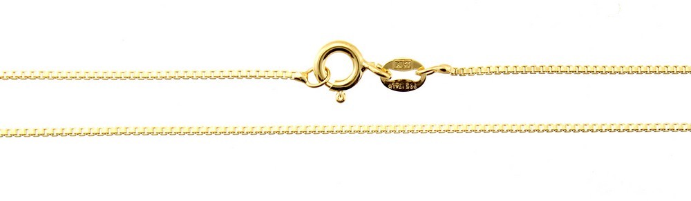 Sterling Silver Vermeil Box Chain 24-inch Long