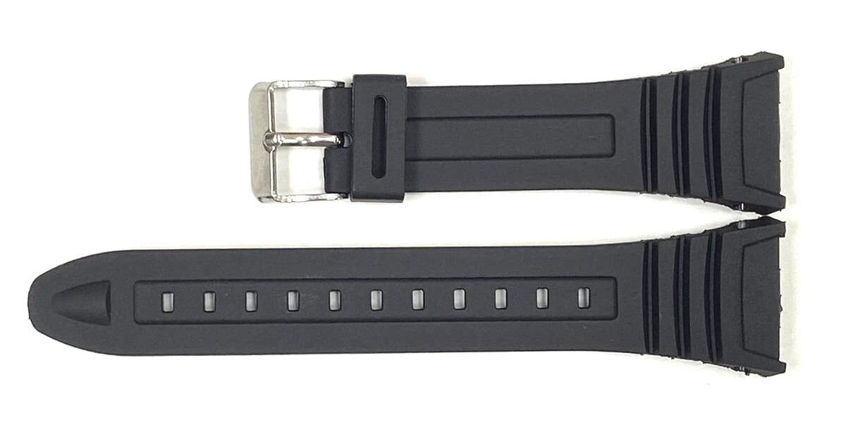 Silicone Watch band for Casio 3239 W-96H-1A 2A 9A Strap Black Men’s Sport Rubber