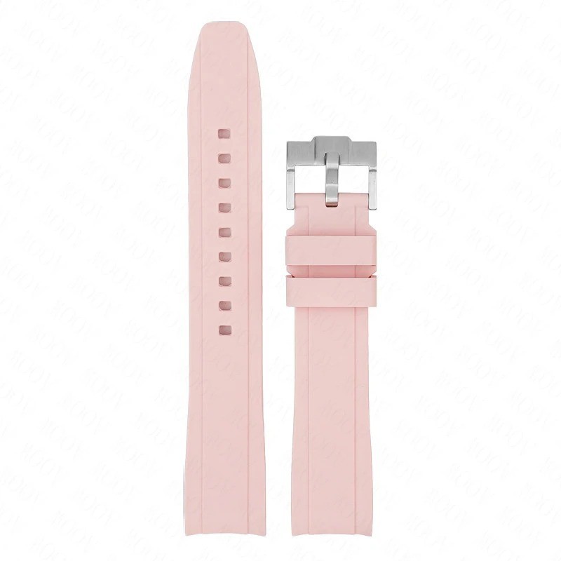 Curved End Rubber Strap 18/19/20/21/22mm Universal Silicone Watch Band Soft Spor