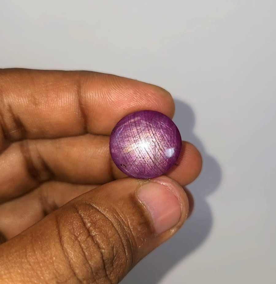 Natural Star Ruby 26.75 ct Pink Oval Cabochon untreated loose gemstone