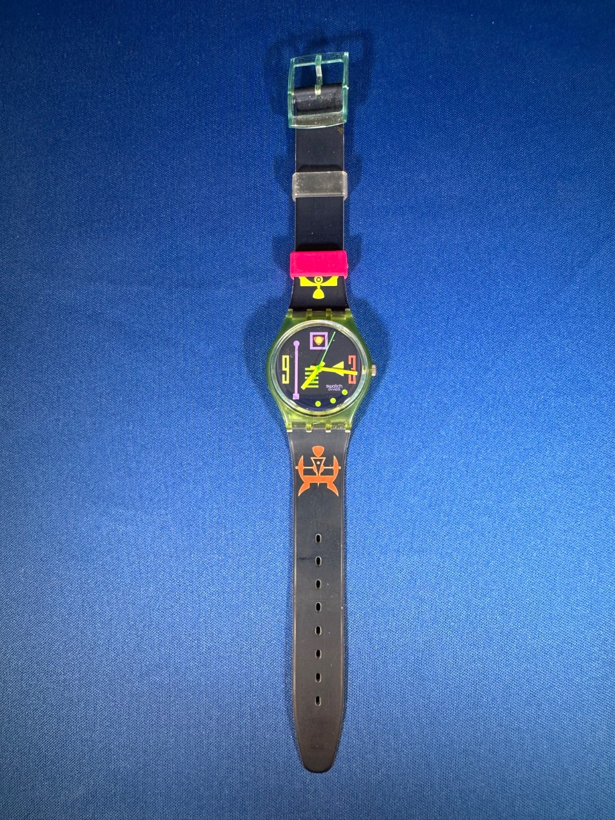 Vintage 1991 Swatch Watch Stalefish GG113 Working Good 34MM Nice! So Rad!