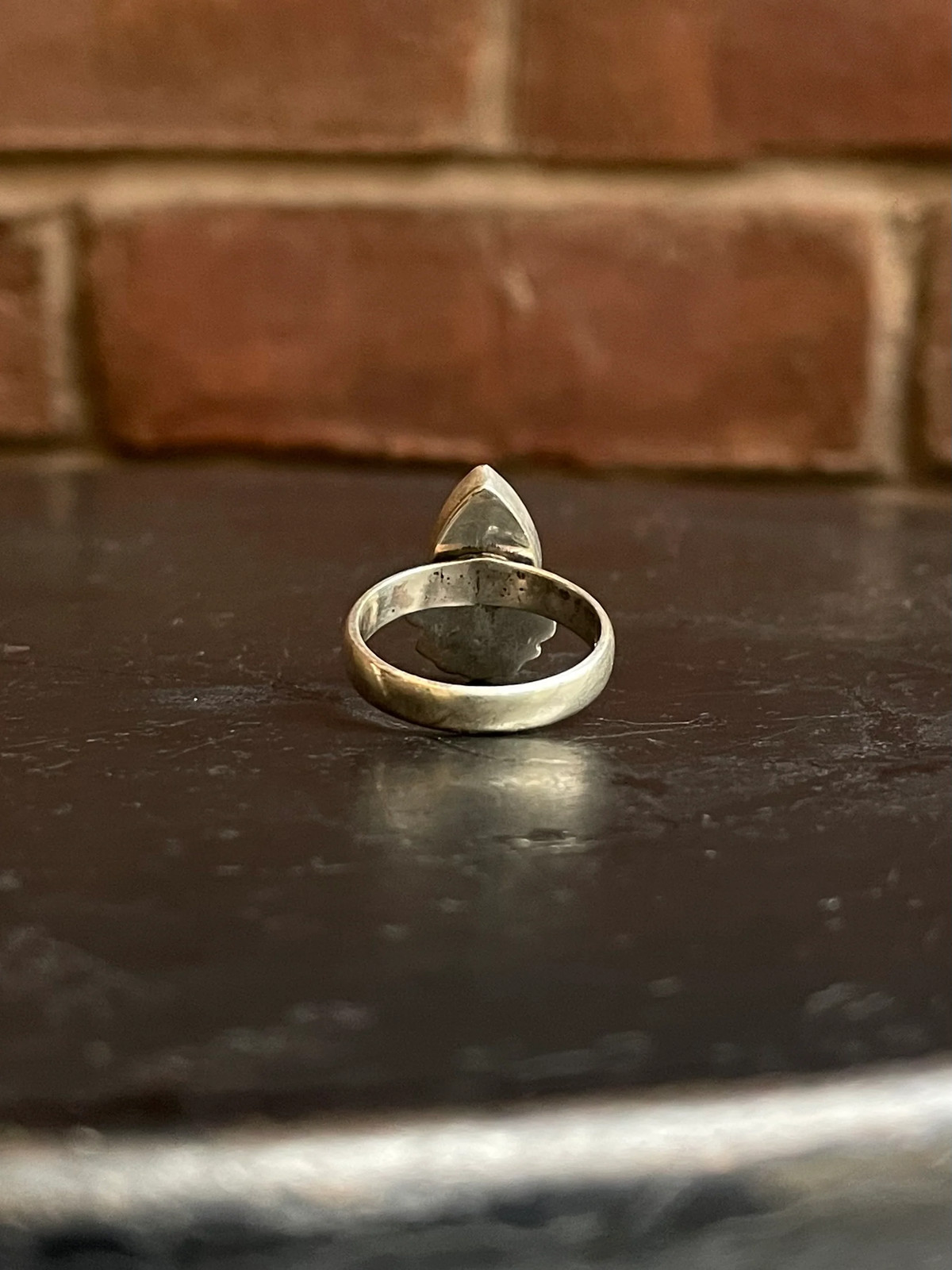 Pink Conch Tear Drop Ring Size 7 | 925 Sterling Silver G153