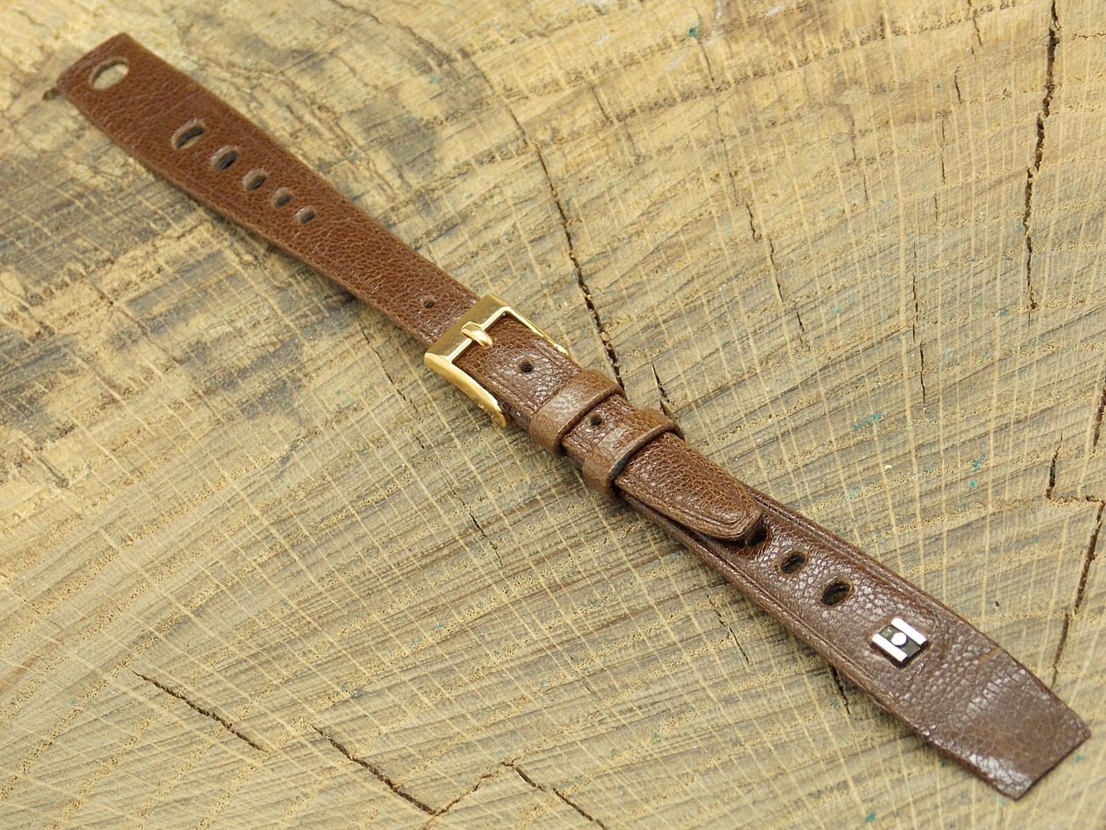 Hirsch Antelope w Gold Tone Buckle 12mm NOS Unused Vintage Watch Band Open Ended