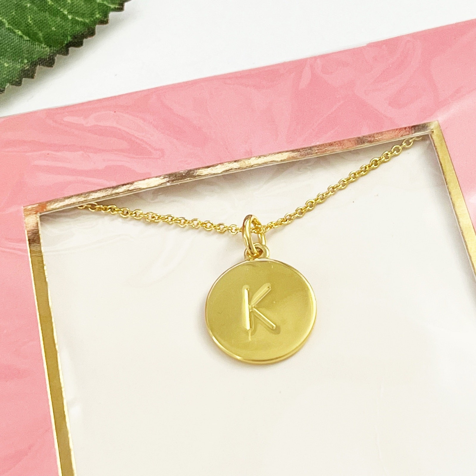 NEW Kate Spade New York Letter “K” 12k Gold-Plated Initial Pendant Necklace