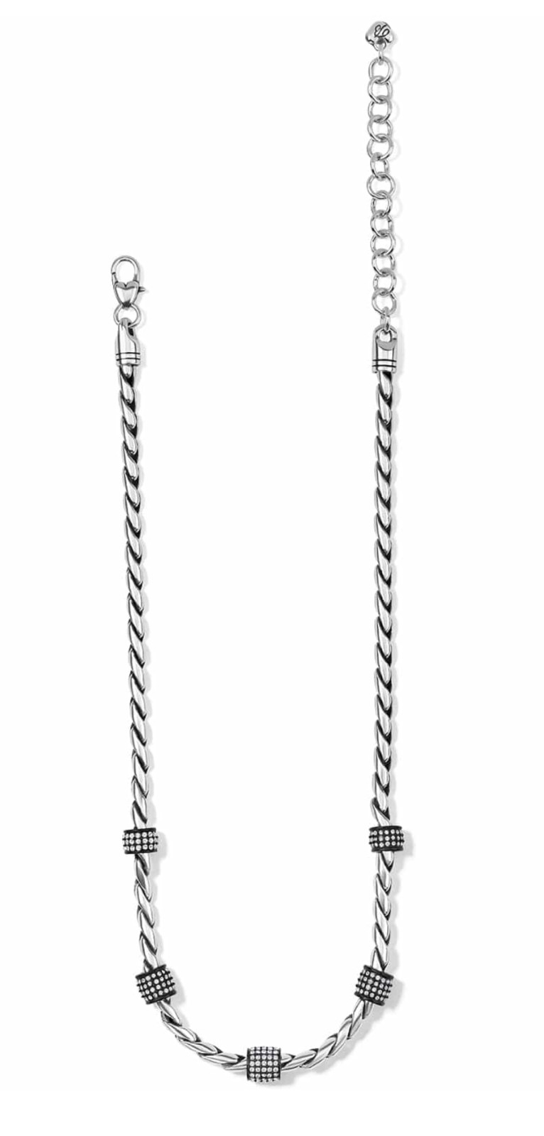 Brighton Meridian Necklace Black & Silver Style JN3483 MSRP $168 NWT