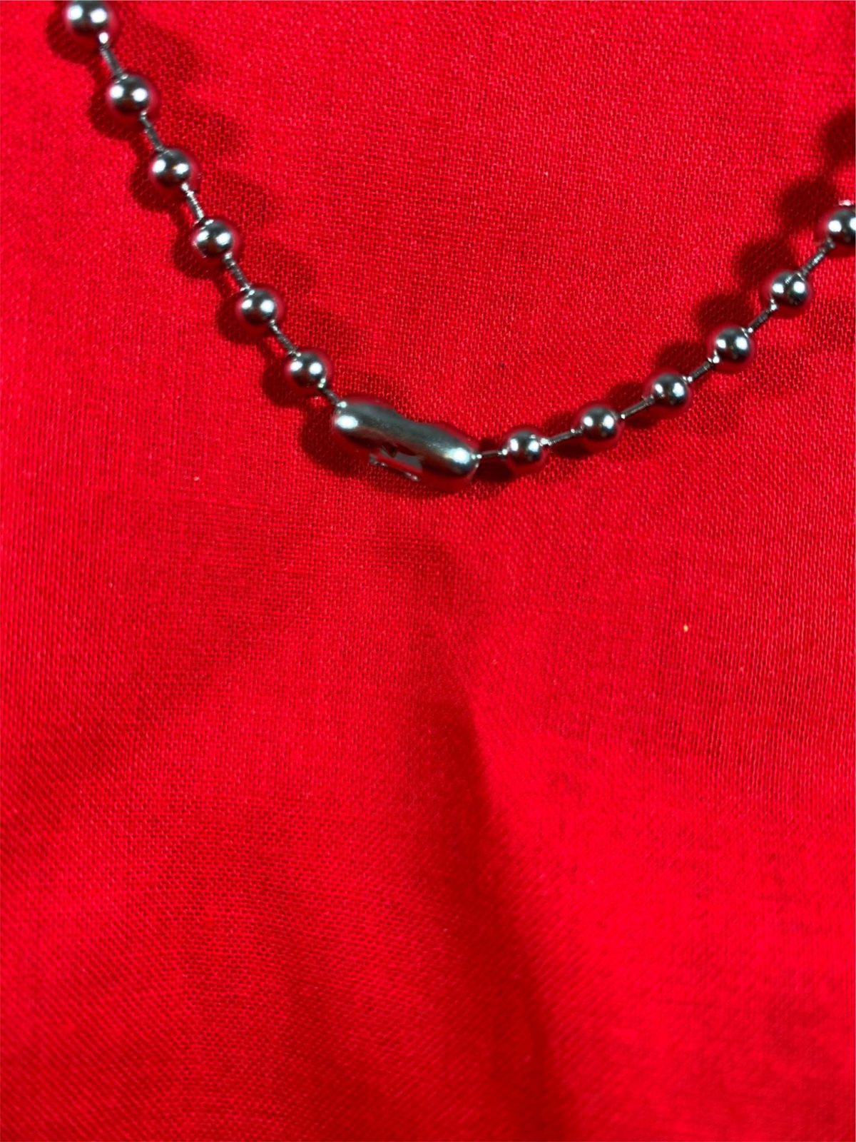 40 INCH 4mm STAINLESS STEEL SILVER BALL CHAIN WITH A MILITARY CLASP USA SELLER
