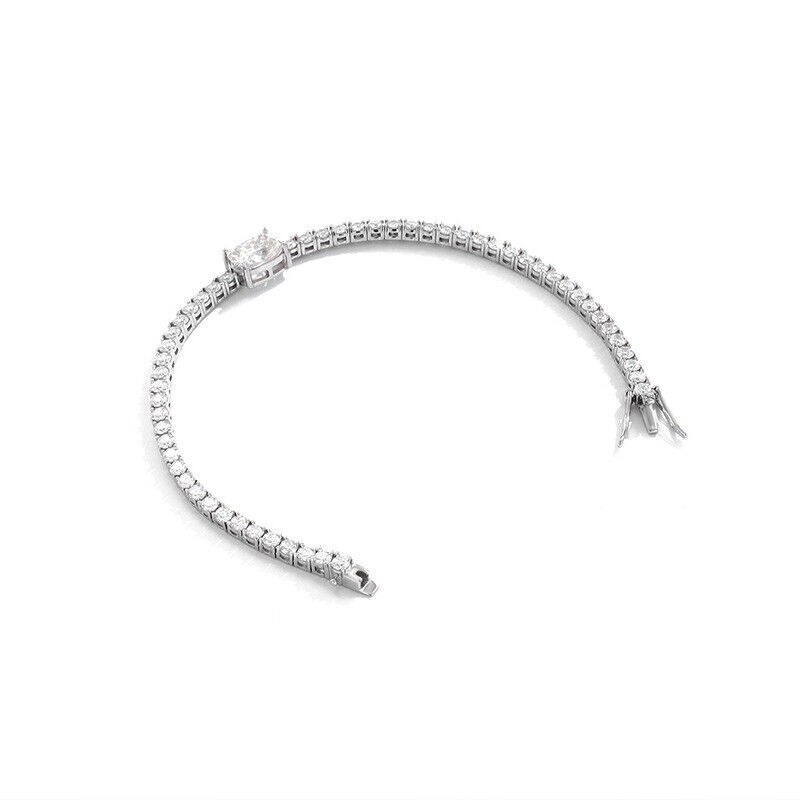 31CTW D Color VVS1 MOISSANITE Tennis Bracelet 925 Sterling Silver Passes Tester