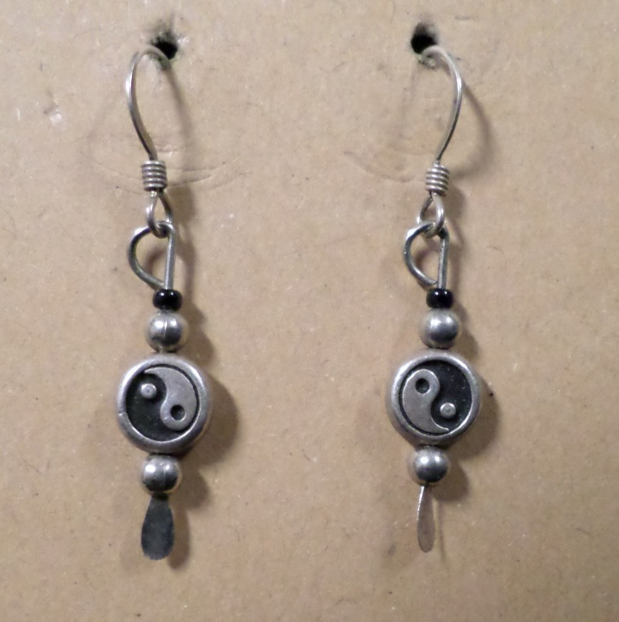 Sterling Silver Yin Yag Earrings