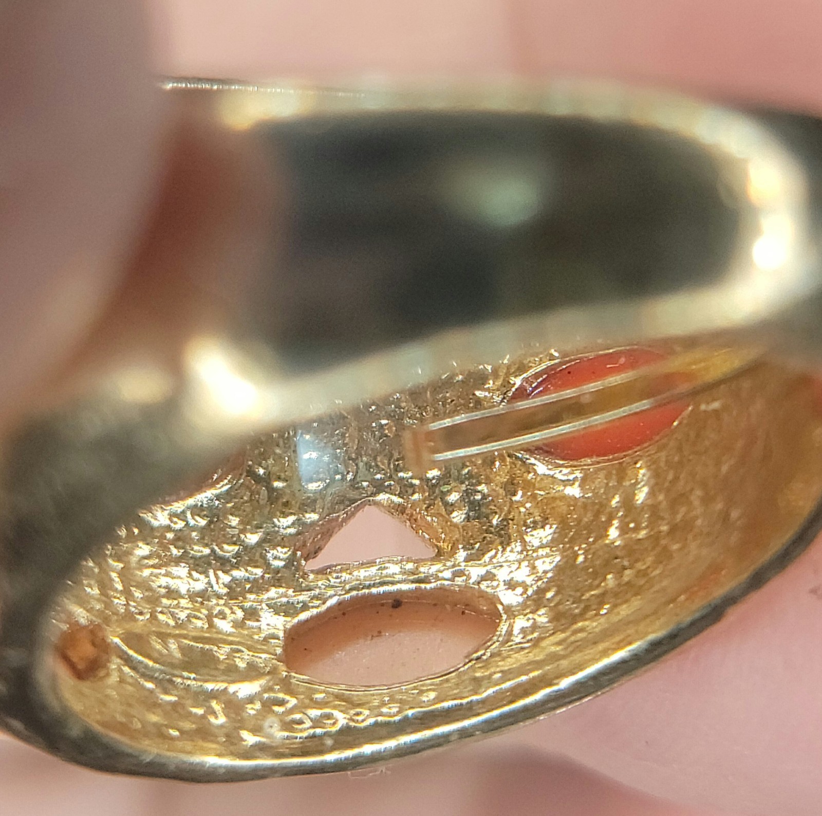 80s VTG Hollywood Glam Landau Signed Rhinestone Ring Chunky Cocktail Adjustable