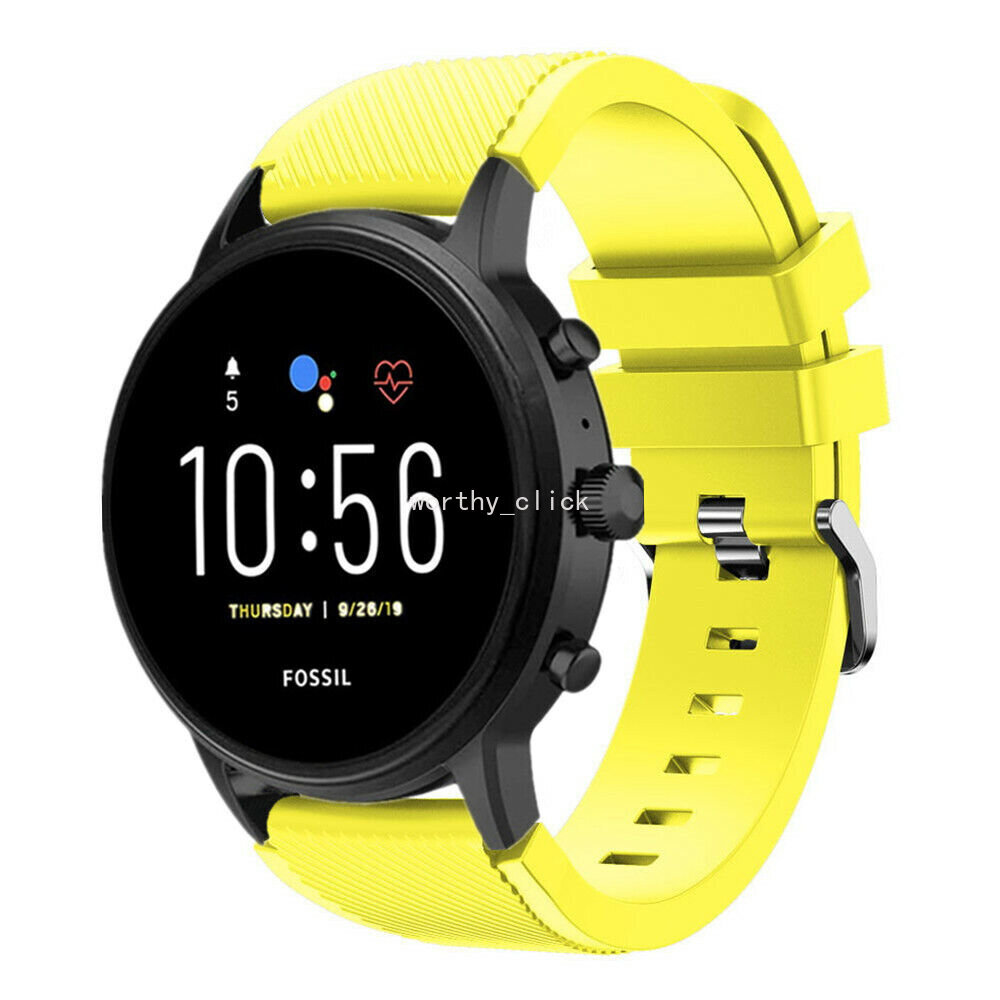 Fossil Gen 5 / Men’s Gen 6 5E Watch Band 22mm Rugged Silicone Sport Watch Strap