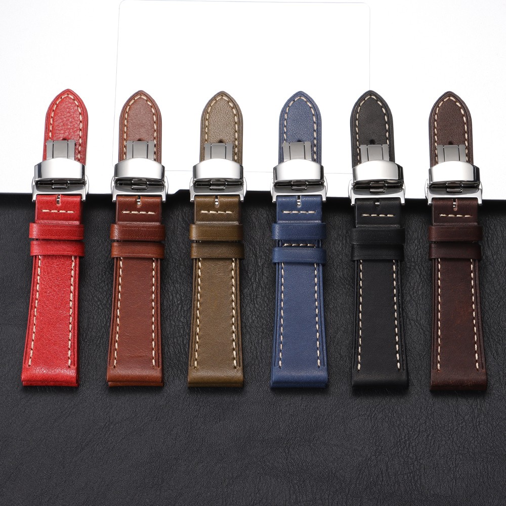 Replacement Leather Watch Band Genuine Watch Straps for Men Women Christmas Gift