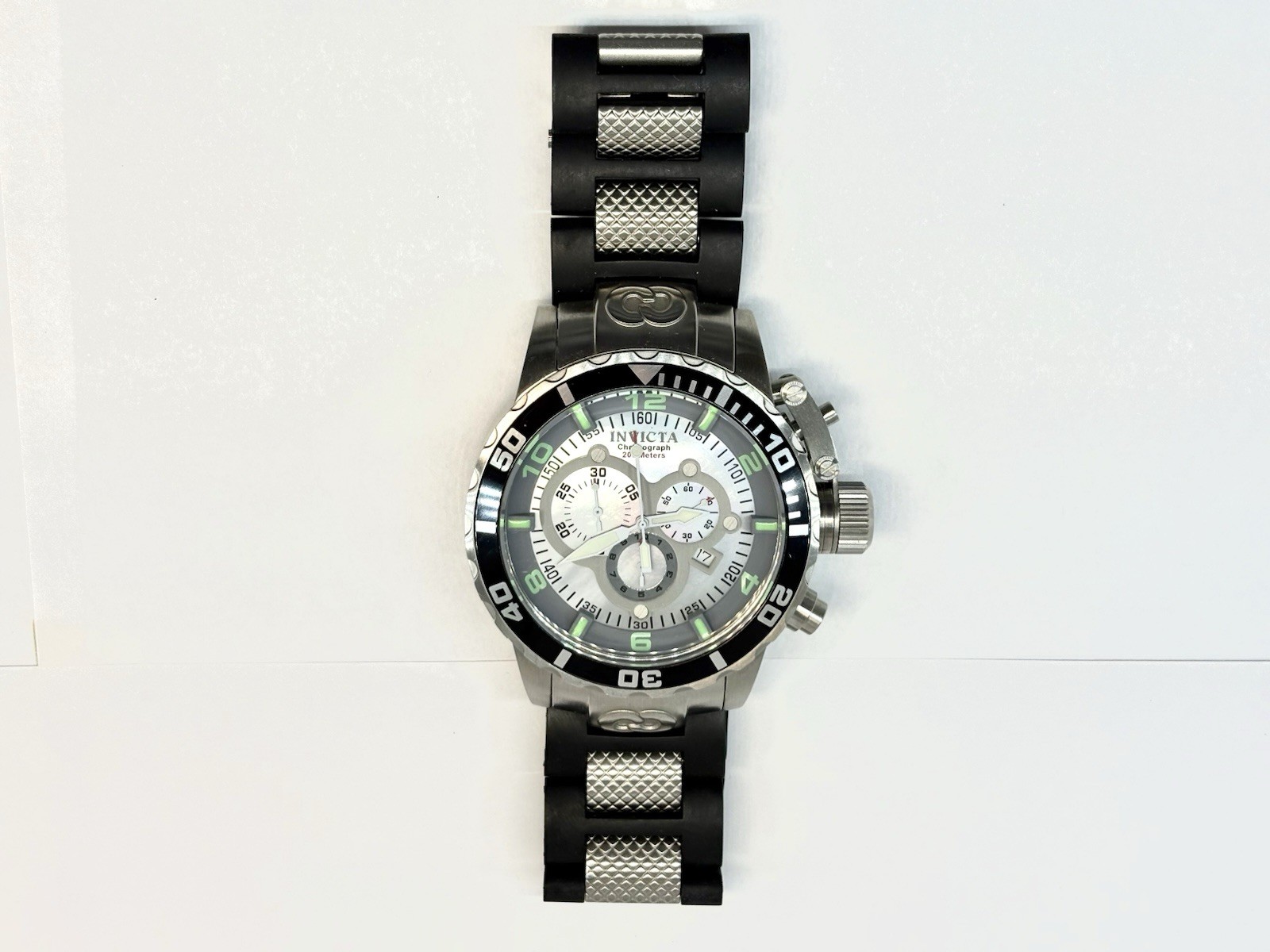 Invicta Corduba 0476 Mother Of Pearl Dial Swiss Quartz Chronograph Watch 52mm