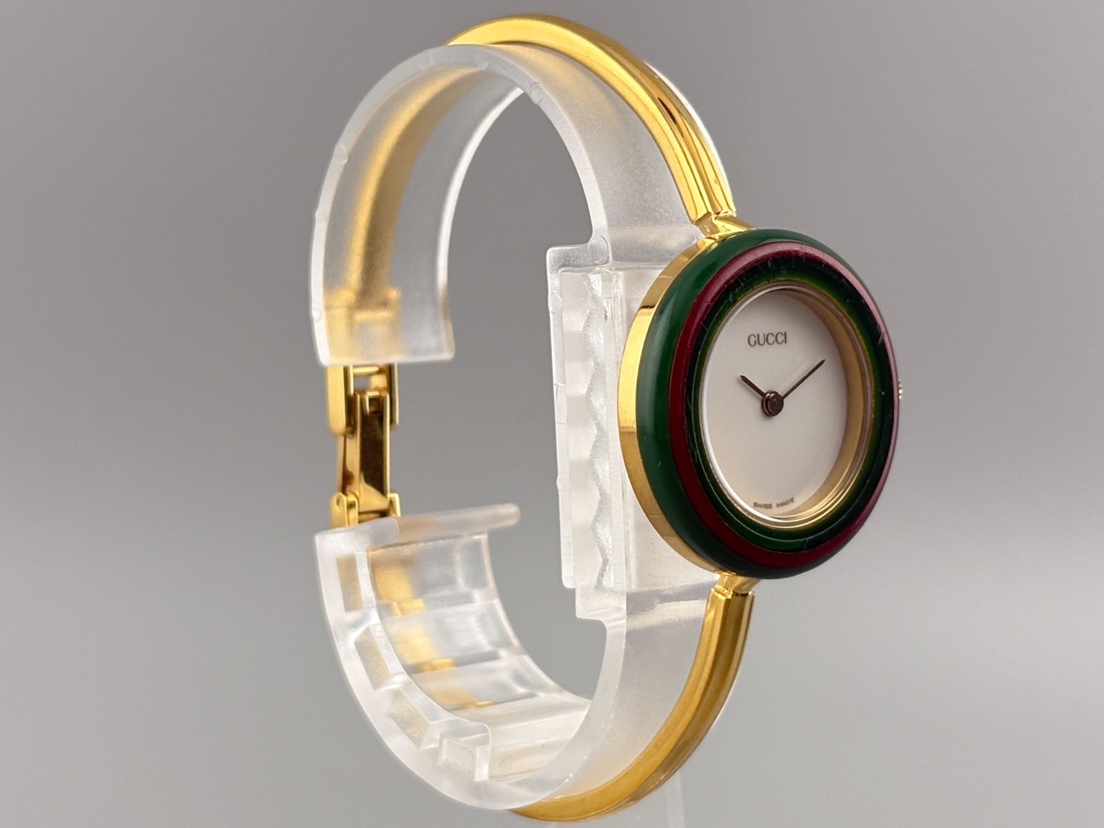[Excellent] Vintage Gucci Change Bezel 11/12.2 Women Watch Gold White 12 Colors