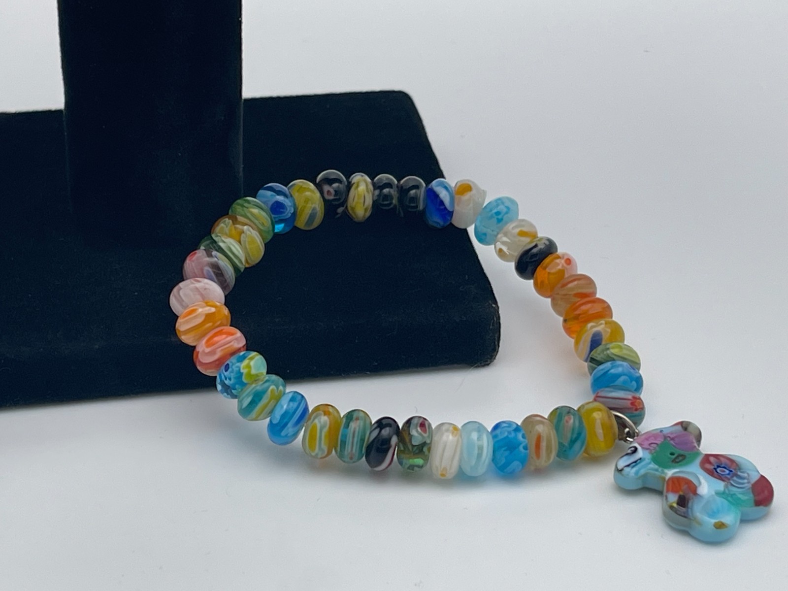 Retired TOUS Carnaval Minifiore Bracelet Murano lampwork & millefiori beads RARE