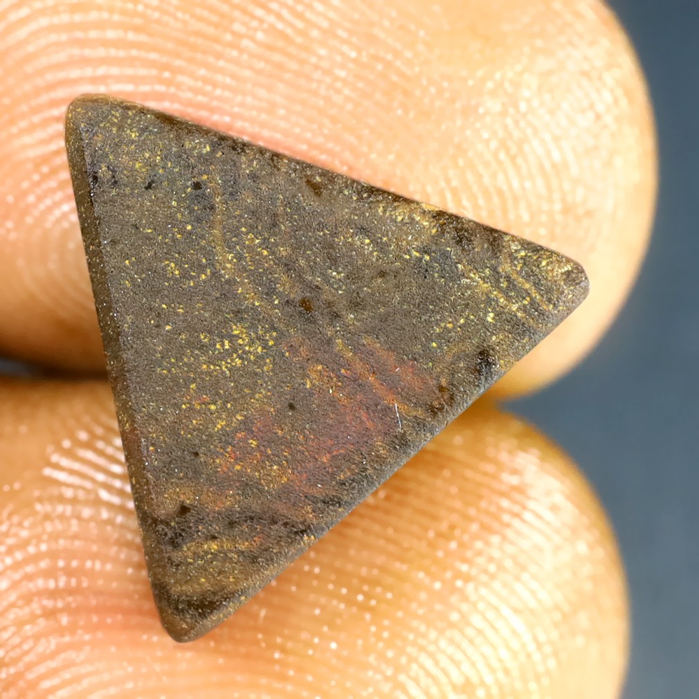 5.05 ct RARE! Cabochon (14X13mm) Multi Color Australian Koroit Boulder Opal