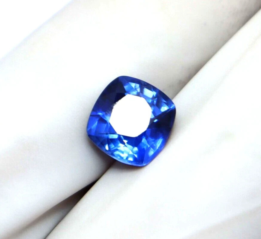 8.85 Ct AGL Certified Natural Blue Sapphire Cushion Cut Loose Faceted Gemstone