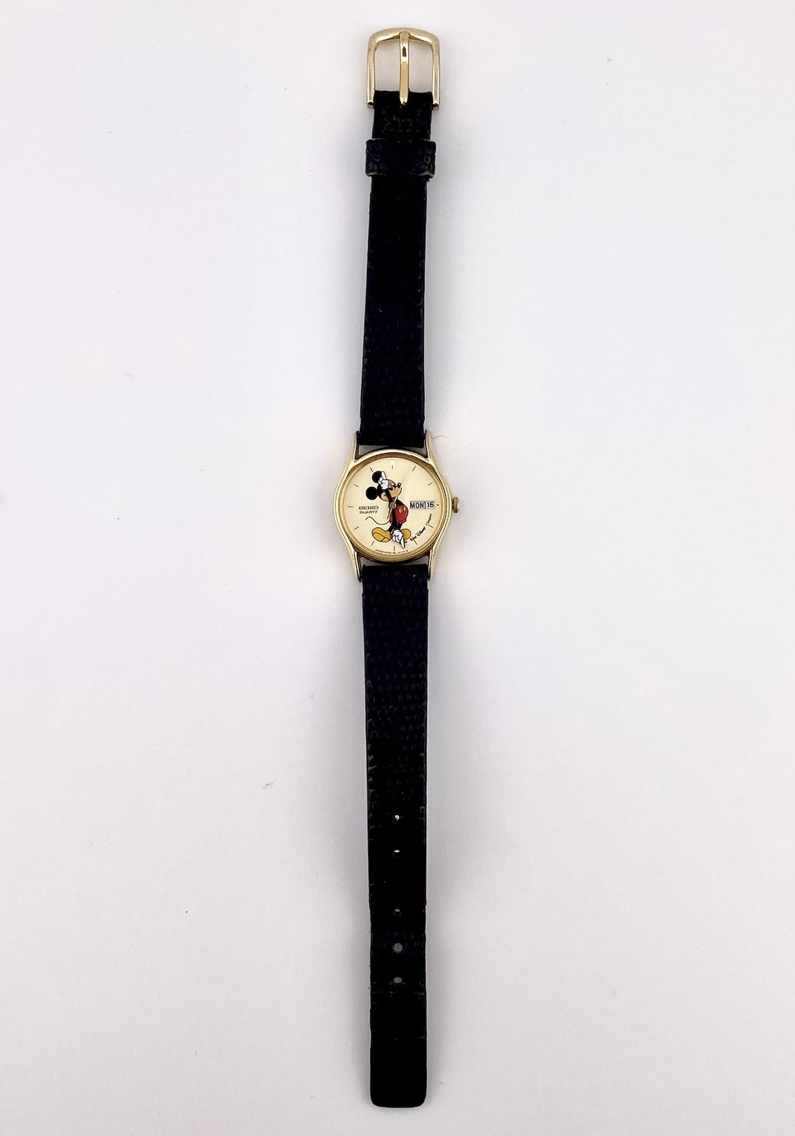 SEIKO Mickey Mouse Watch 3Y03-0049 Quartz 21.5mm Circa 1986 Ladies New Battery