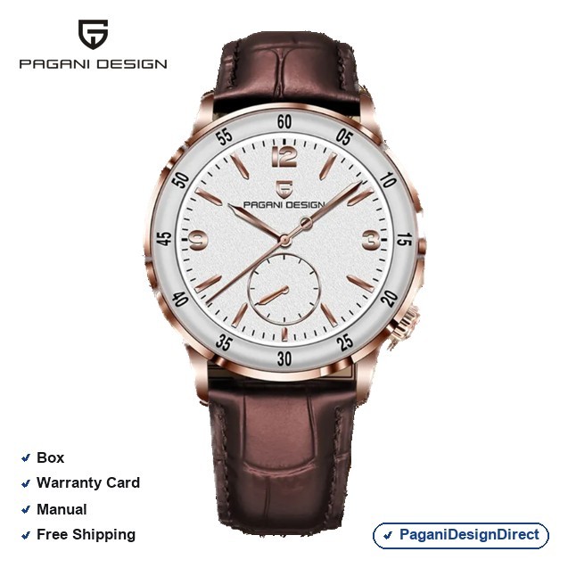 Pagani Design PD-1790 Gold White Leather Automatic Men’s Watch