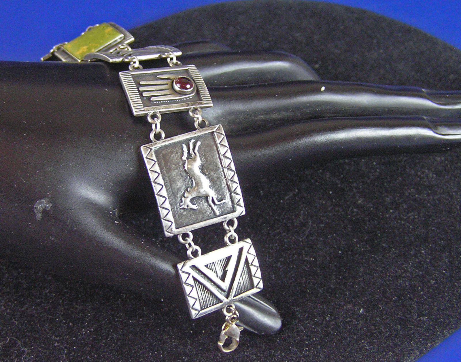 RARE Carolyn Pollack Victoria Adams Sterling Silver Storyteller Panel Bracelet