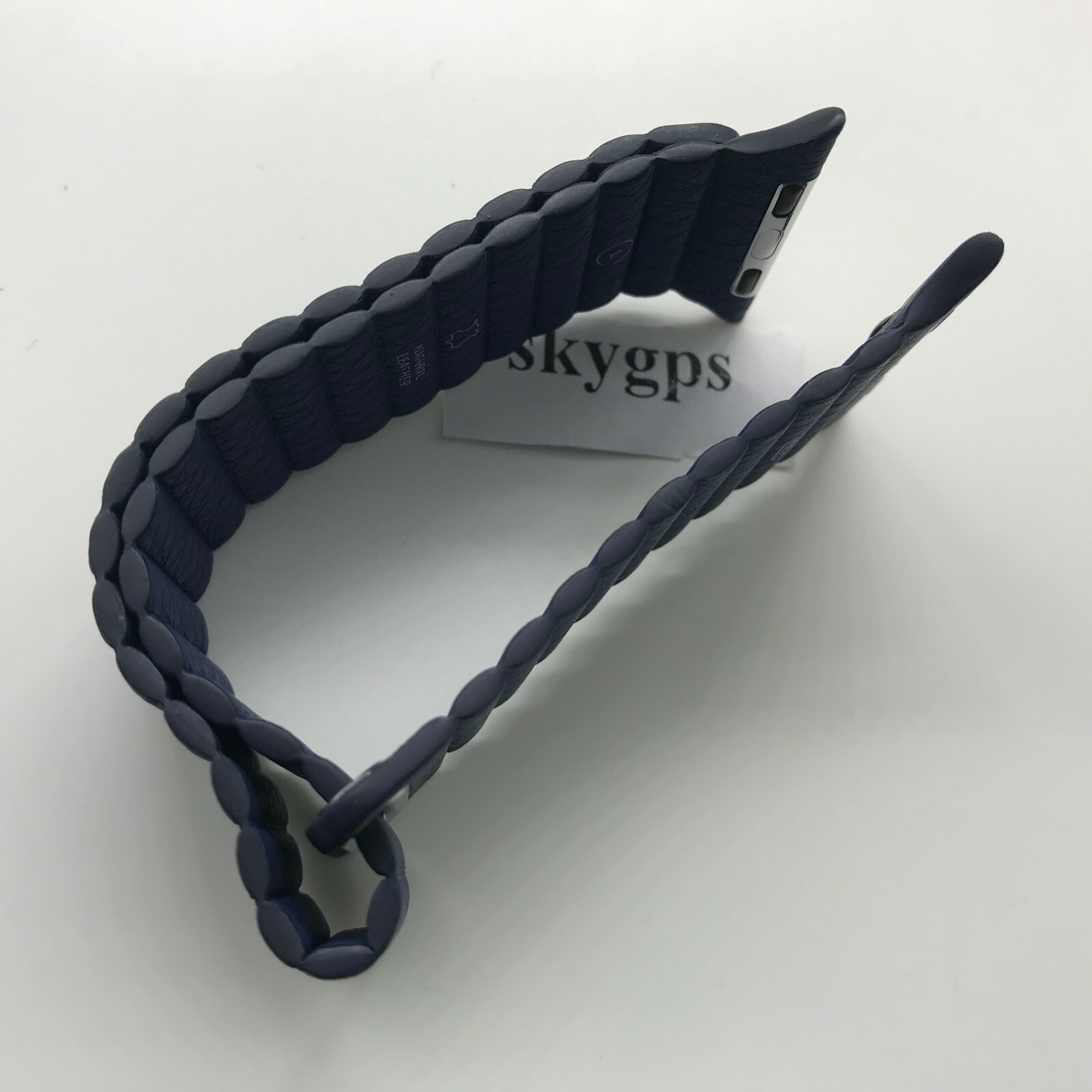 Original Apple Watch Series7 Leather Loop Band 42mm 44MM Bright Blue Large Strap