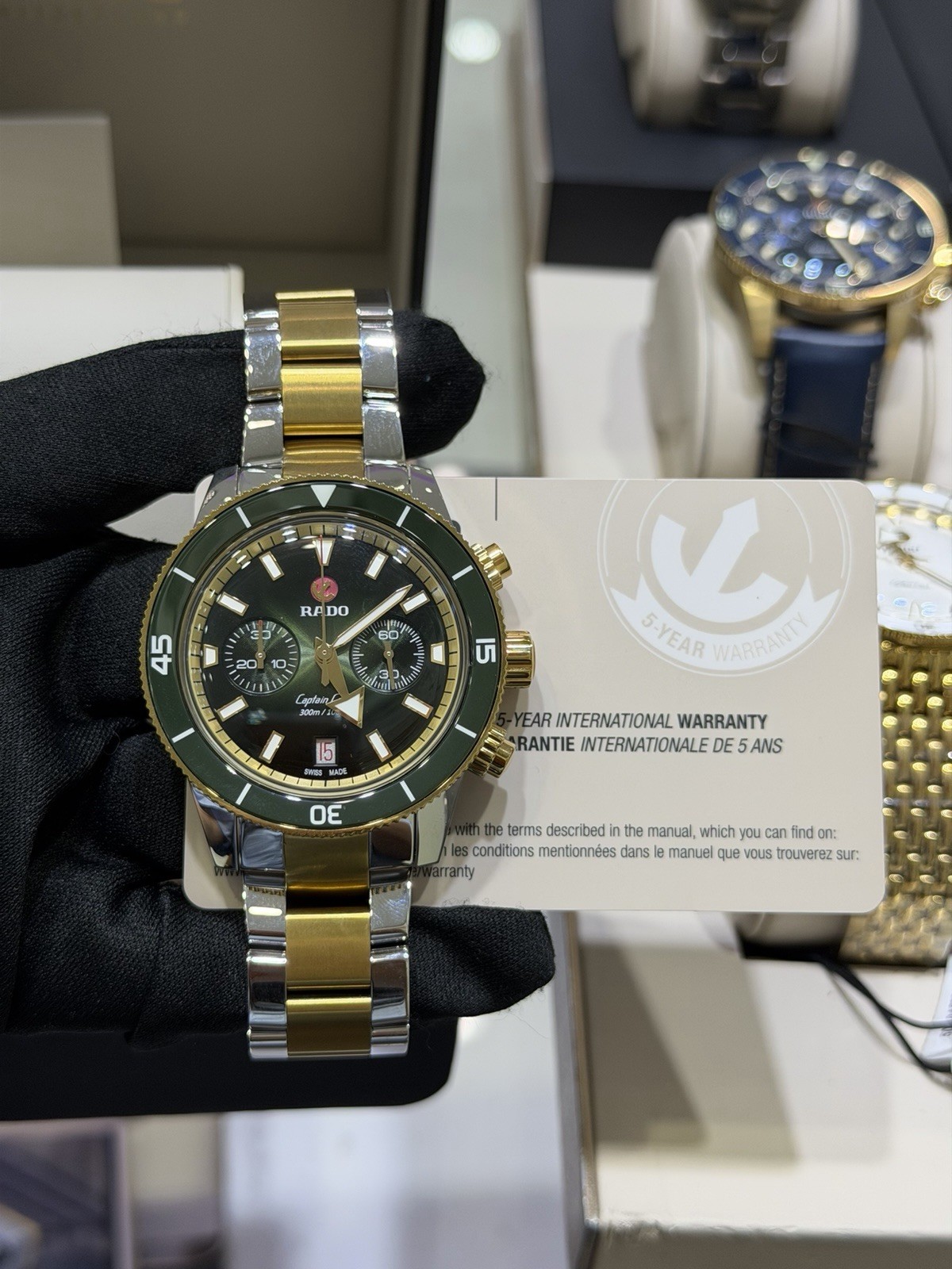 New Rado Captain Cook Chronograph Automatic Green Dial Men’s Watch R32151318