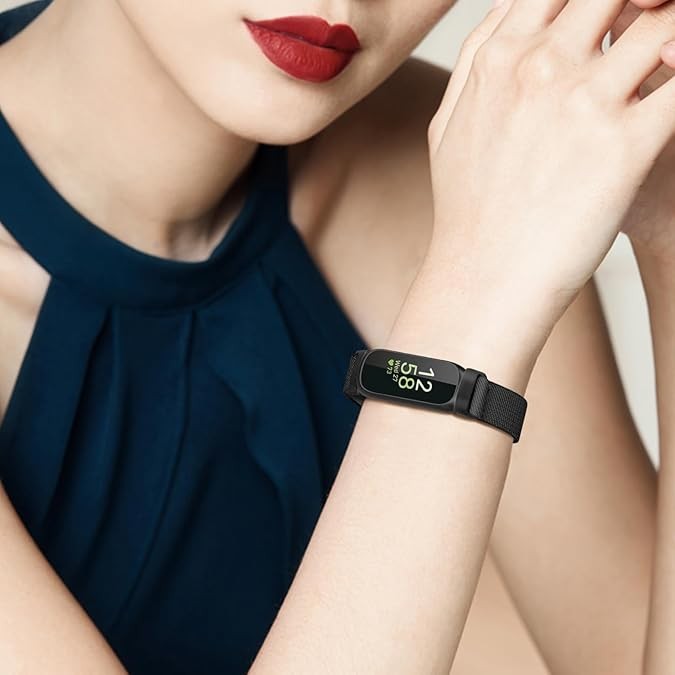 For Fitbit Inspire 2/Inspire HR Elastic Band Stretchy Nylon Loop Strap Wristband