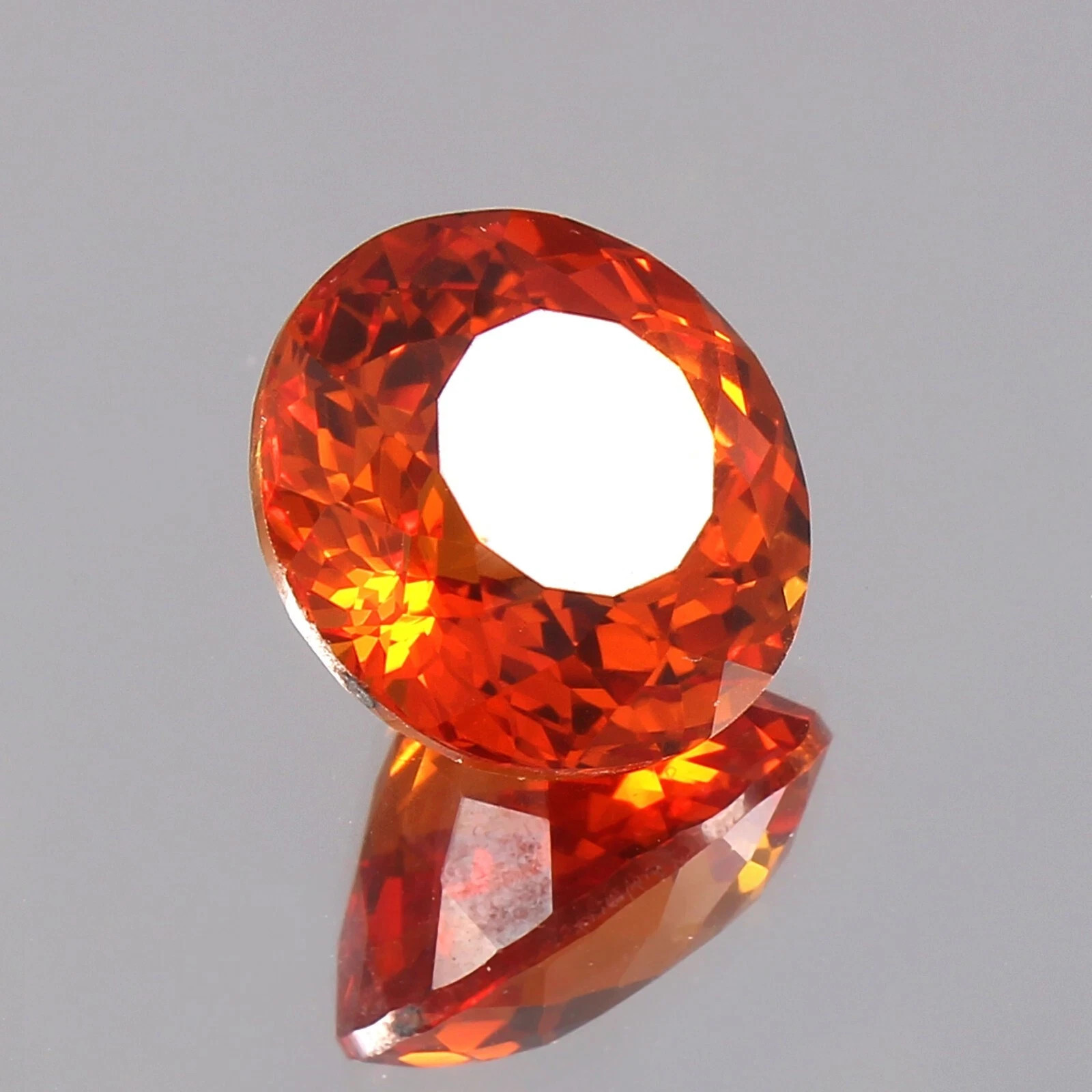 22 Ct Natural Ceylon Orange Sapphire Round Cut Certified Loose Gemstone