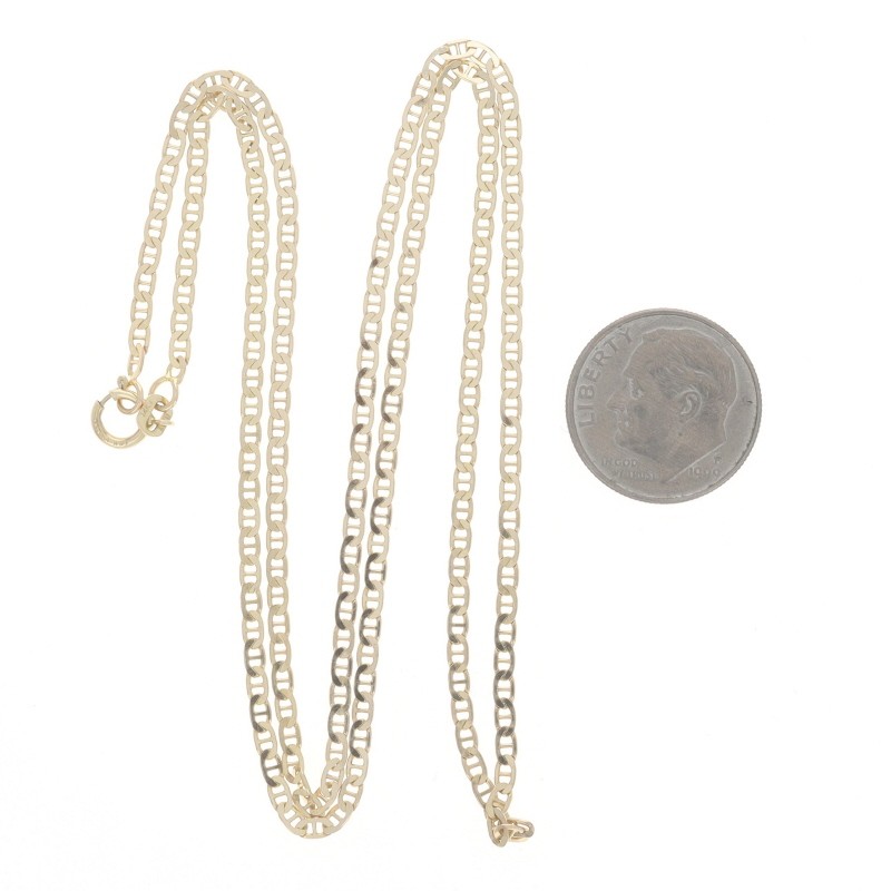 Yellow Gold Mariner Chain Necklace 20 1/4″ 14k Italy