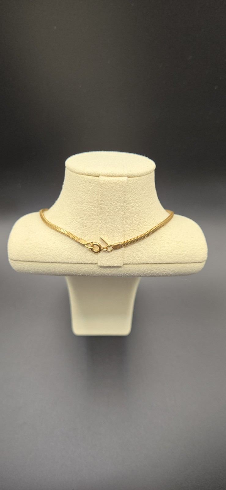 VTG Monet Gold Tone Snake Chain Necklace Long 15″ Inch